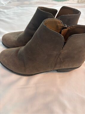 Clarks Brown Leather Ankle Booties